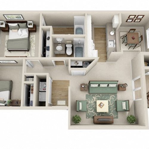 The Pointe Apartments 2x2 A Floor Plan The Pointe Apartments 2x2 A Floor Plan